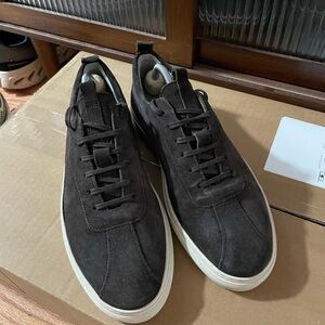 Grenson Dark Brown Suede Sneakers